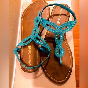 American EagleTurquoise Blue Sandals Casual Style